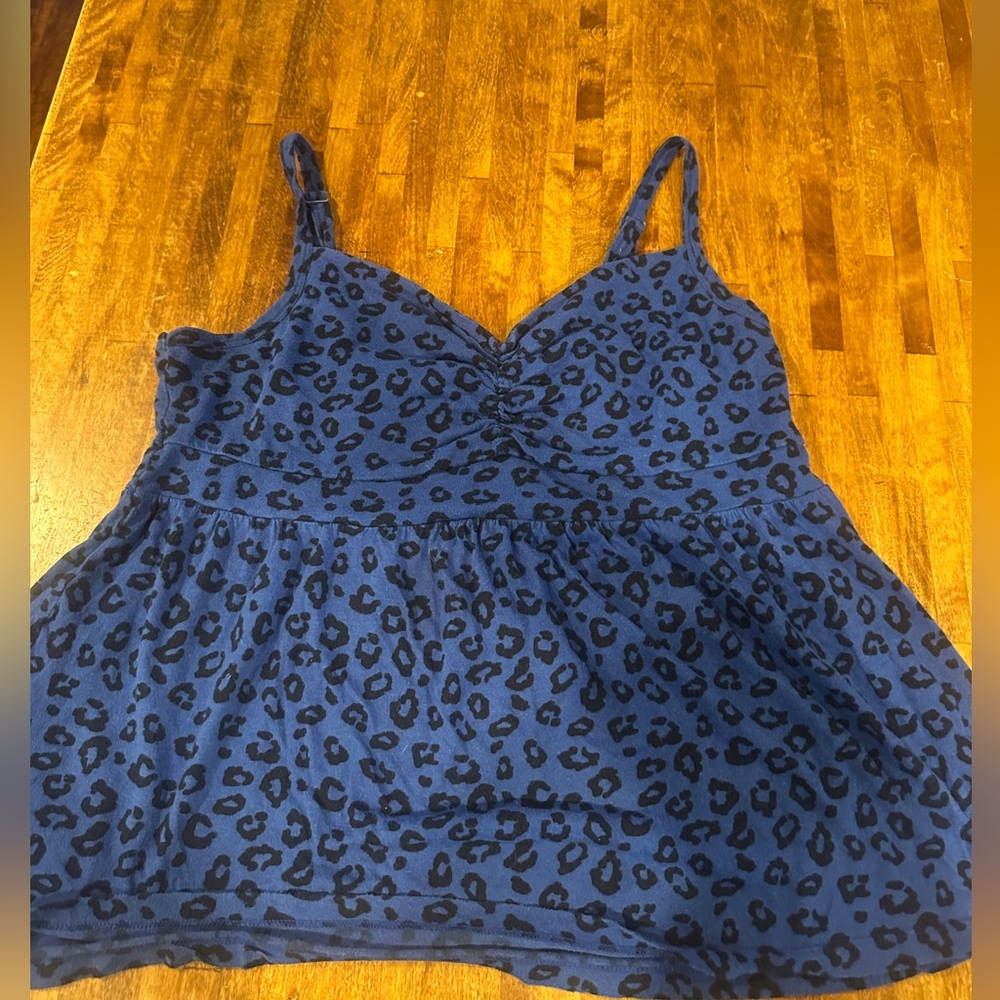 Torrid animal print baby doll tank top